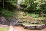 Hot Springs National Park Grand Promenade Hot Springs Pouring Into Overflowing Artificial Pond