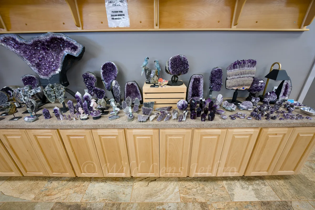 Ron Coleman Mining Gift Shop Amethyst Shelf