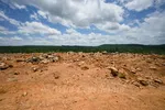 Ron Coleman Mining Dig Site Wide Angle With Trees In Distant Background