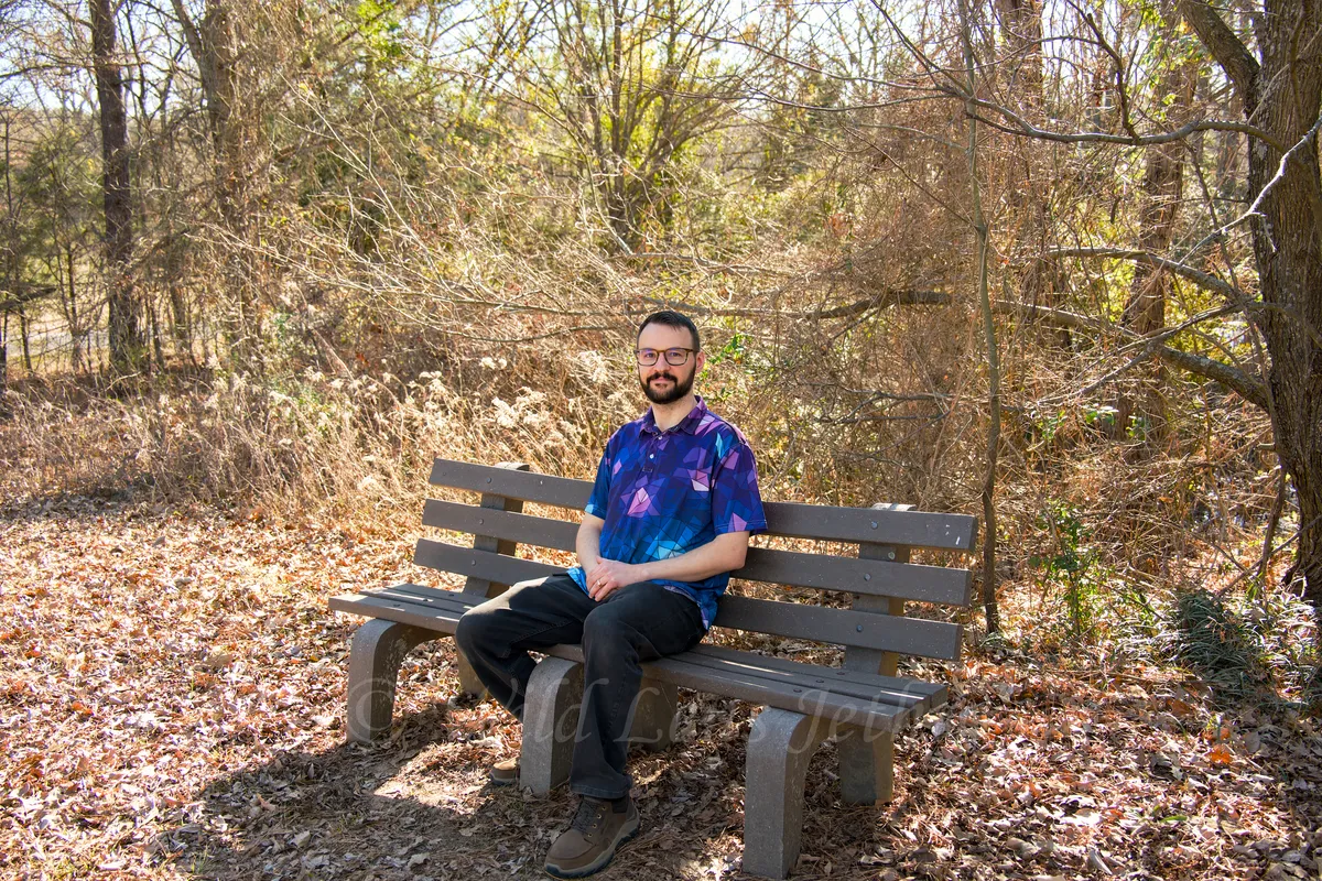 Paul Jethro Sitting On Trail Bench