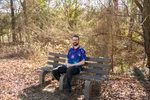 Paul Jethro Sitting On Trail Bench